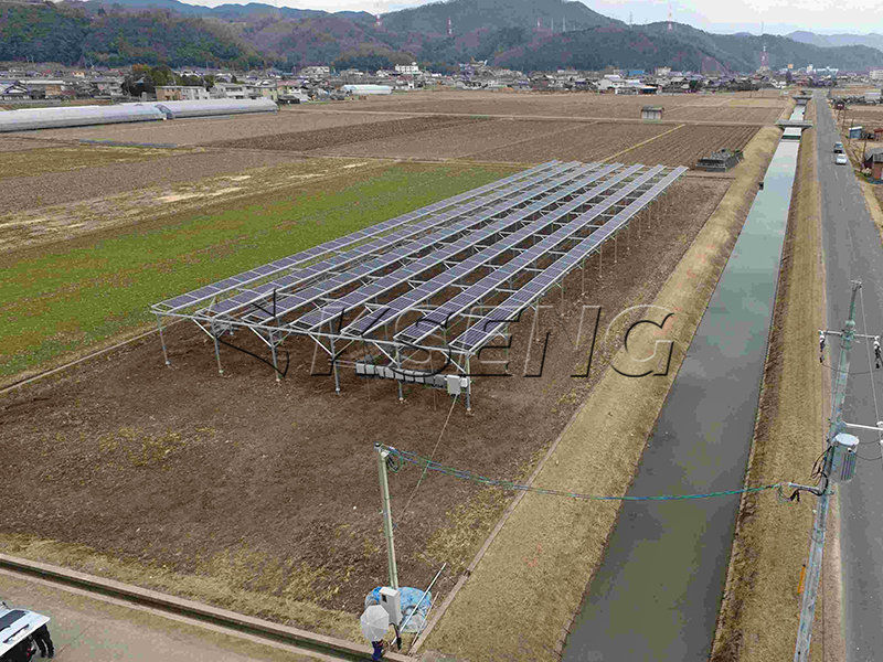 121KW - 岡山県ソーラーシェアリング架台案件