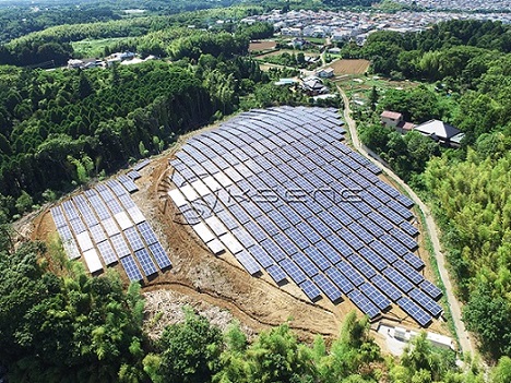 日本千葉県ソーラーパネル地上設置システム1MW
